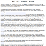 Basic Tattoo Consent Form