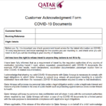 Qatar Airways Consent Form