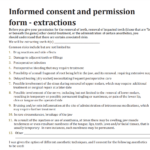 Extraction Consent Form