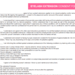 Eyelash Extensions Consent Form