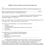 Ferpa Consent Form