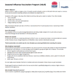 Flu Vaccine Consent Form For Adults