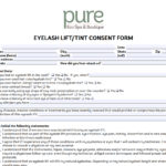 Lash Lift And Tint Consent Form