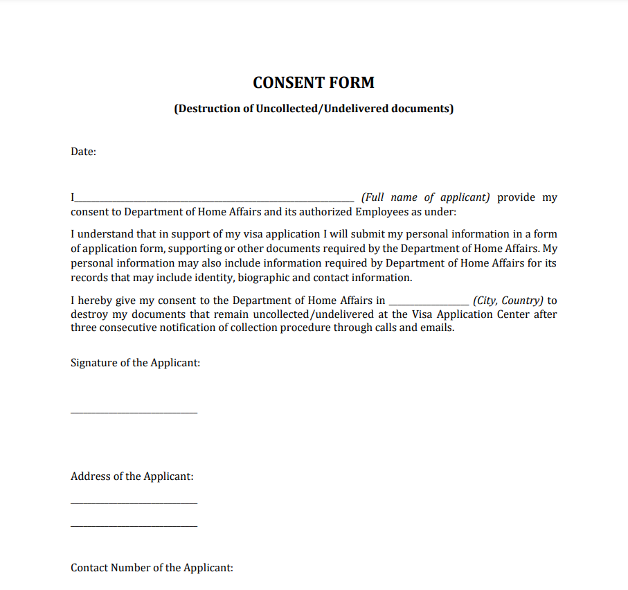Consent Form Vfs Global