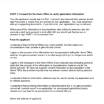 Home Office Consent Form