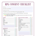 Rpg Consent Checklist Form Fillable