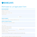 Barclays Occupiers Consent Form