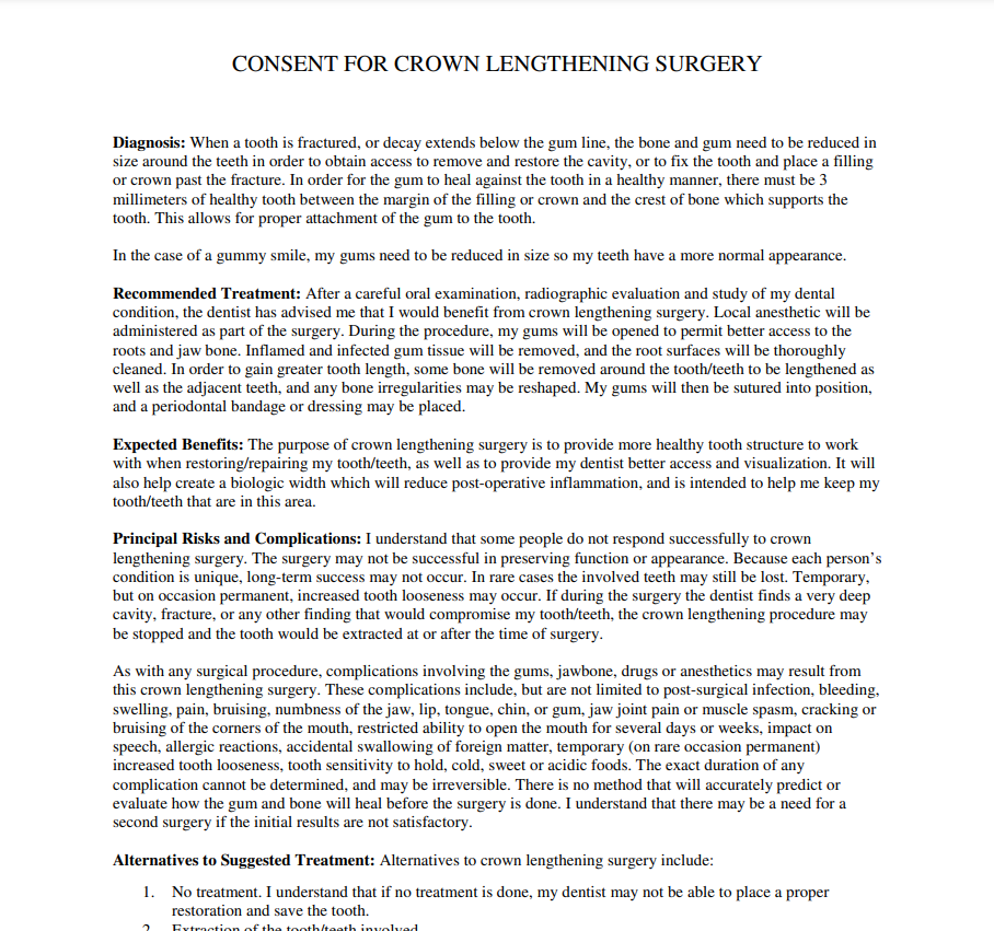 crown-lengthening-consent-form-2022-consent-form