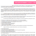 Eyelash Extension Consent Form Template