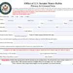 Marco Rubio Privacy ACT Consent Form